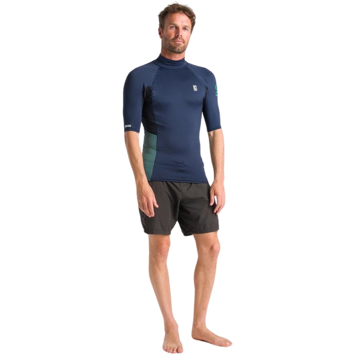 2026 C-Skins Männer NuWave X Short Sleeve Lycra Vest C-NLYSSMT - Bluestone / Black / Dark Sage